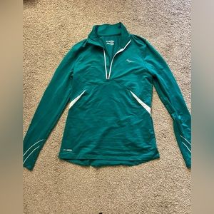 Large, Green, Saucony, Quarter zip, never worn